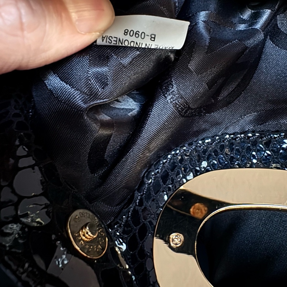 Michael Kors Berkley Python Embossed Python Clutc… - image 7